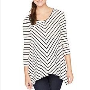 3 for 25$ Striped asymmetrical maternity top